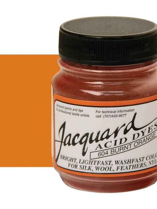Jacquard Other - Jacquard Acid Dyes Burnt Orange 604 .5 Oz Jar Wool Silk Nylon Cashmere Fur NEW